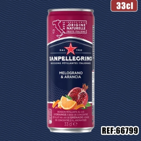 SAN PELLEGRINO ORANGE GRENADE 33cl SLIM dont taxe sucre 0.069€ht
