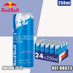 RED BULL SEA BLUE EDITION 250ml dont taxe sucre 0.08885€ht