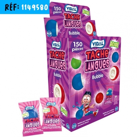 BUBBLE GUM TACHE LANGUES TUBO x 150 UVC