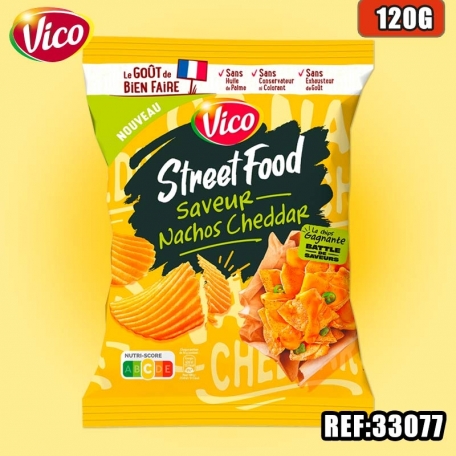 VICO CHIPS STREET FOOD NACHOS CHEDDAR 120G