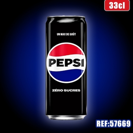 PEPSI ZERO 33cl SLIM dont taxe sucre 0.0134€ht