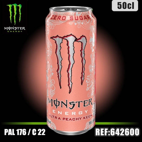 MONSTER ULTRA PEACHY KEEN Bte 50CL dont taxe edulc. 0.0202€ht