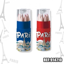 SET 12 MINIS CRAYONS B/R PARIS