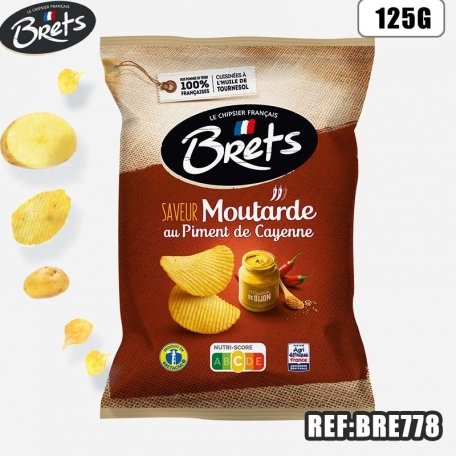 BRET'S CHIPS MOUTARDE AU PIMENT CAYENNE 125G