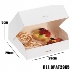 BOITE PATISSIERE BLANCHE 29x29x5 x25
