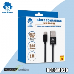GM-CABLE COMPATIBLE MICRO USB 2,1A + eco 0.04