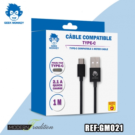 GM-CABLE COMPATIBLE TYPE C 2,1A + eco 0.04