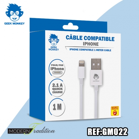 GM-CABLE COMPATIBLE IPHONE 2,1A + eco 0.04