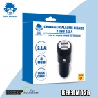GM-CHARGEUR AC 2USB 2,1A NOIR eco 0.04