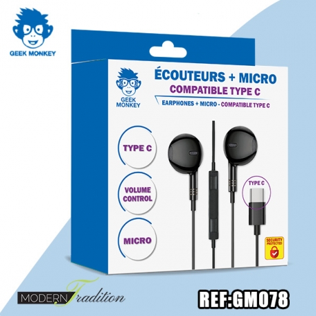 GM-ECOUTEUR + MICRO TYPE-C + eco 0,12
