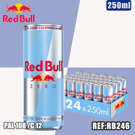 RED BULL ZERO 250ml dont taxe sucre 0.0101€ht