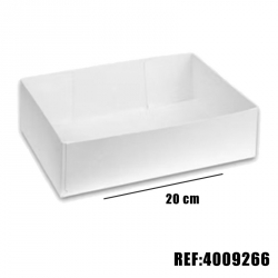 CAISSETTE PATISSIERE BLANCHE 20CM pqt 100