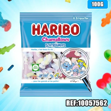 HARIBO sachet CHAMALLOWS SCHTROUMPFS 100 G