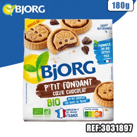 BJORG P'TIT FONDANT COEUR CHOCO 180G