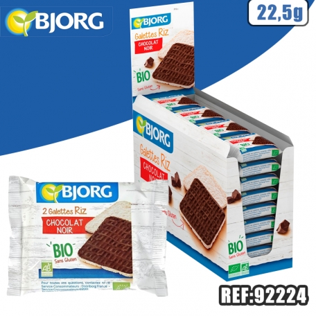 BJORG - GALETTES RIZ CHOCOLAT BIO 22,5 G
