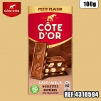 COTE d'OR LAIT NOISETTE TABLETTE 100G