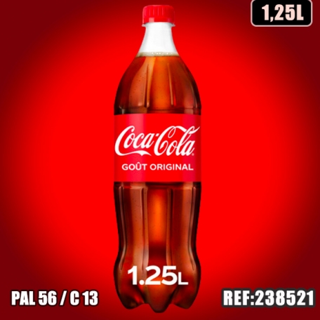 COCA COLA 1.25L PET dont taxe sucre 0,4425€ht
