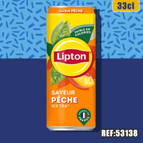 LIPTON PECHE 33CL SLIM dont taxe sucre 0.0169€ht