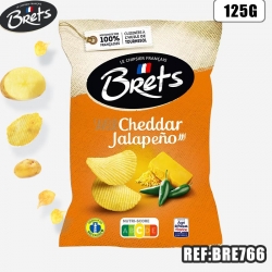 BRET'S CHIPS CHEDDAR JALAPENO 125G