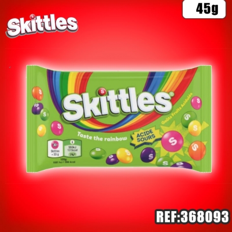 SKITTLES CRAZY SOURS FRUITS ACIDULES 45G