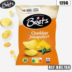 BRET'S CHIPS CHEDDAR JALAPENO 125G