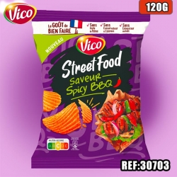 VICO CHIPS STREET FOOD SPICY-BARBECUE 120G***