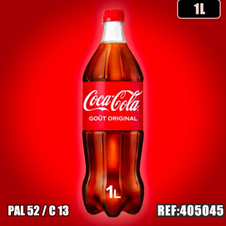 COCA COLA 1L PET dont taxe sucre 0,35€ht