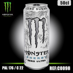 MONSTER ULTRA ZERO Bte 50 CL dont taxe edulc. 0,0202€ht