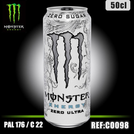 MONSTER ULTRA ZERO Bte 50 CL dont taxe edulc. 0,0202€ht
