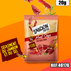SNACKIN FOR YOU MEAT CHIPS SERRANO 20G