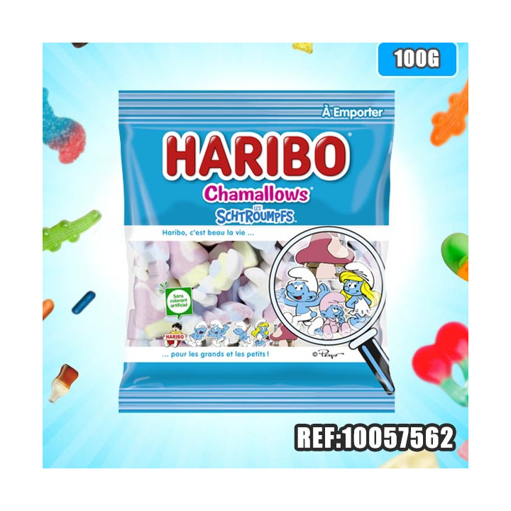 HARIBO sachet CHAMALLOWS SCHTROUMPFS 100 G