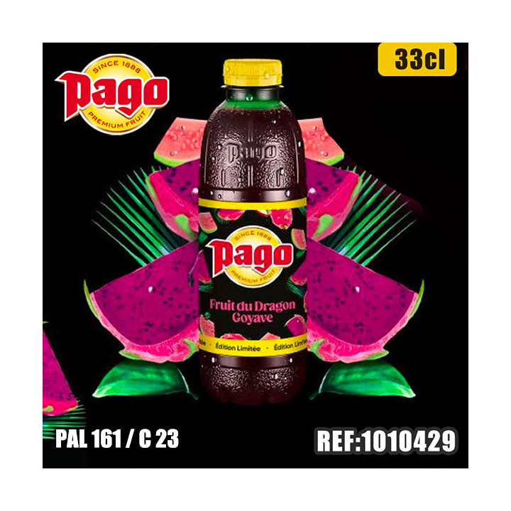 PAGO FRUITS du DRAGON & GOYAVE 33cl dont taxe sucre 0.0693€ht