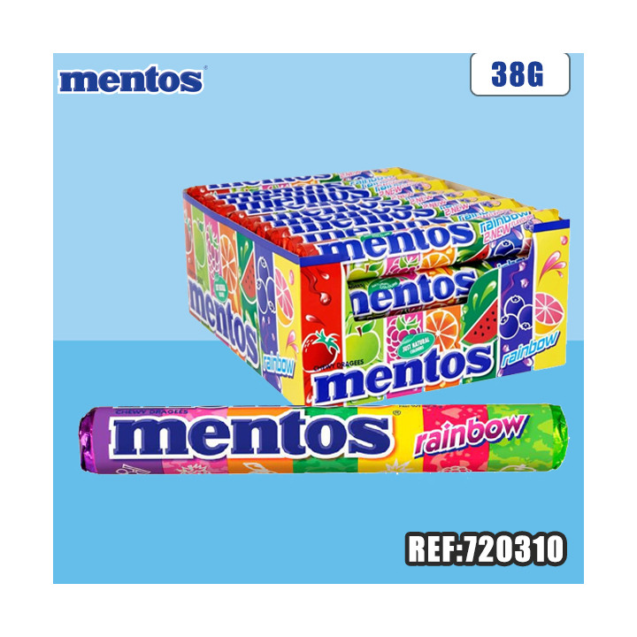 MENTOS ROULEAU RAINBOW  38 G 