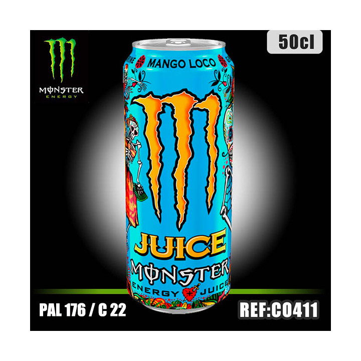 MONSTER MANGO LOCO Bte 50CL dont taxe sucre 0.1396€ht