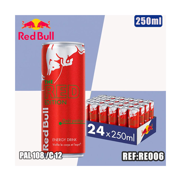 RED BULL RED EDITION 250ml dont taxe sucre 0.09042€ht