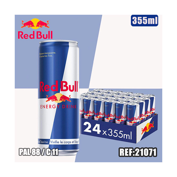RED BULL 355 ML dont taxe sucre 0.12839€ht