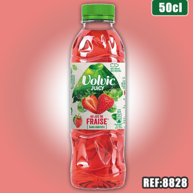 VOLVIC JUICY FRAISE PET 50CL dont taxe sucre 0.02€ht
