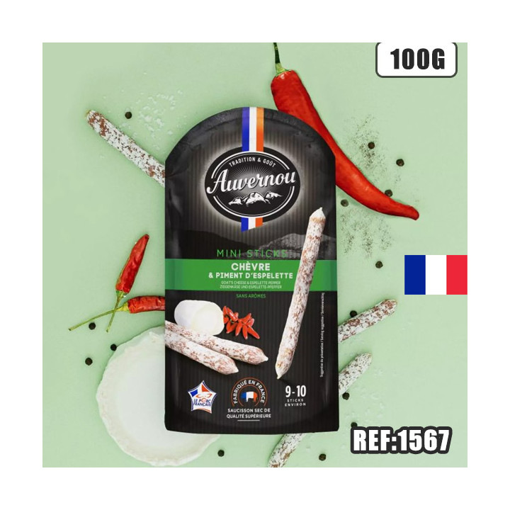 AUVERNOU CHEVRE PIMENT STICK 100g