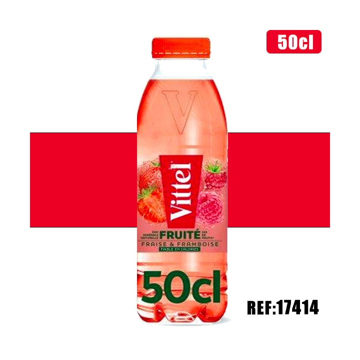 VITTEL FRUITE FRAISE FRAMBOISE 50cl PET dont taxe sucre 0.02€