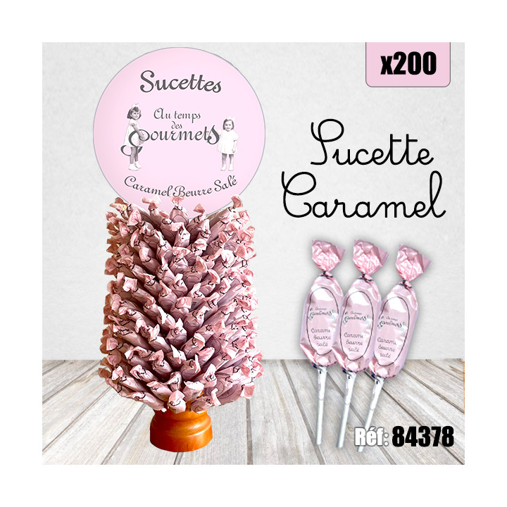 ATDG SUCETTES CARAMEL BEURRE SALE x 200