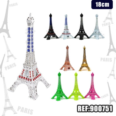 TOUR EIFFEL STRASS 18cm assorties***