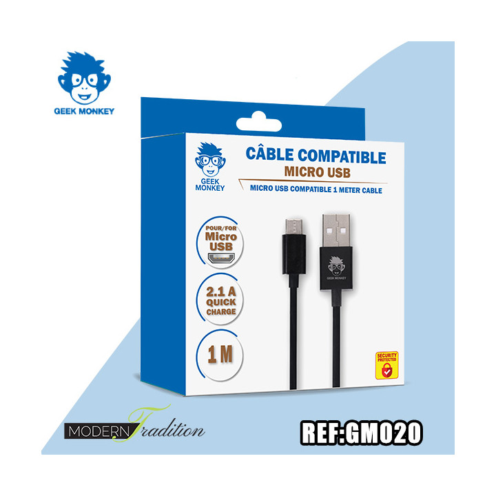 GM-CABLE COMPATIBLE MICRO USB 2,1A + eco 0.04