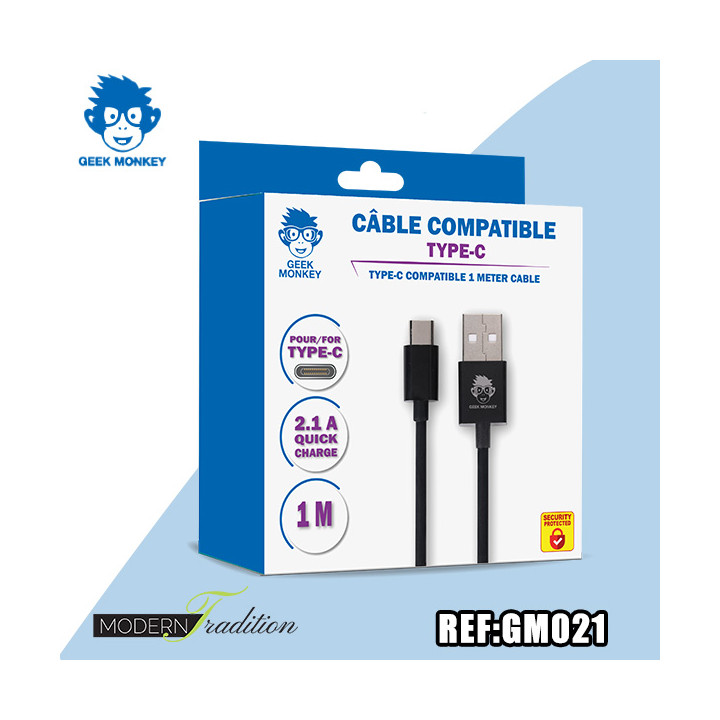 GM-CABLE COMPATIBLE TYPE C 2,1A + eco 0.04