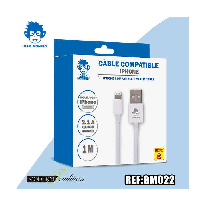 GM-CABLE COMPATIBLE IPHONE 2,1A + eco 0.04
