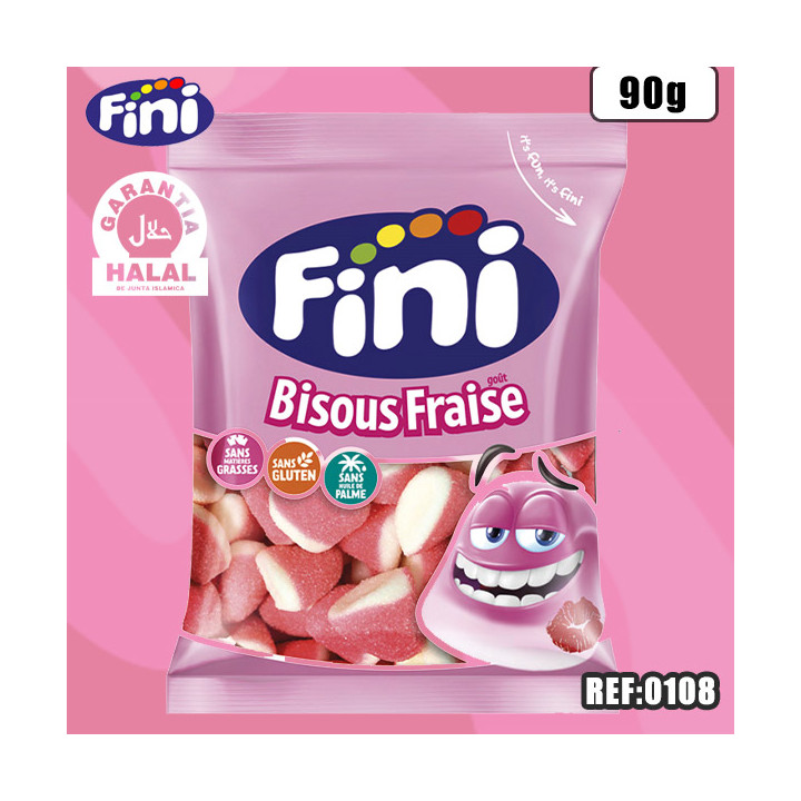FINI BISOUS FRAISE HALAL 90G
