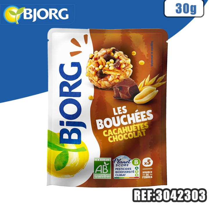 BJORG BOUCHEES CHOCO-CACAHUETES 30G