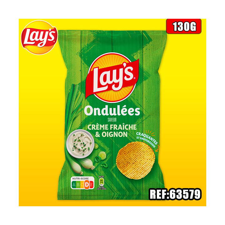 LAYS ONDULEES CREME&OIGNON 120G