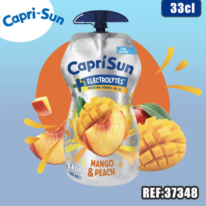 CAPRI-SUN ELECTROLYTE MANGUE-PECHE 33cl dont taxe sucre 0.013€ht