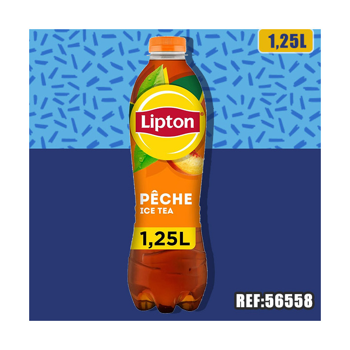 LIPTON ICE TEA PECHE 1.25L PET dont taxe sucre 0.0662€ht