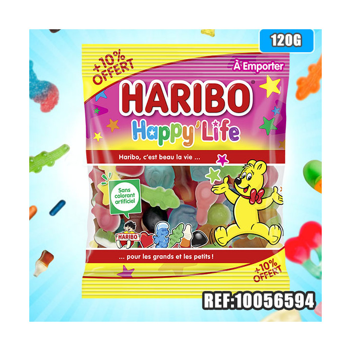 HARIBO sachet HAPPY LIFE 120g+10%gratuit